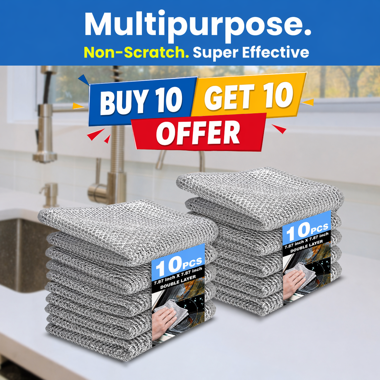 Multipurpose Wire Dishwashing Cleaning Rag