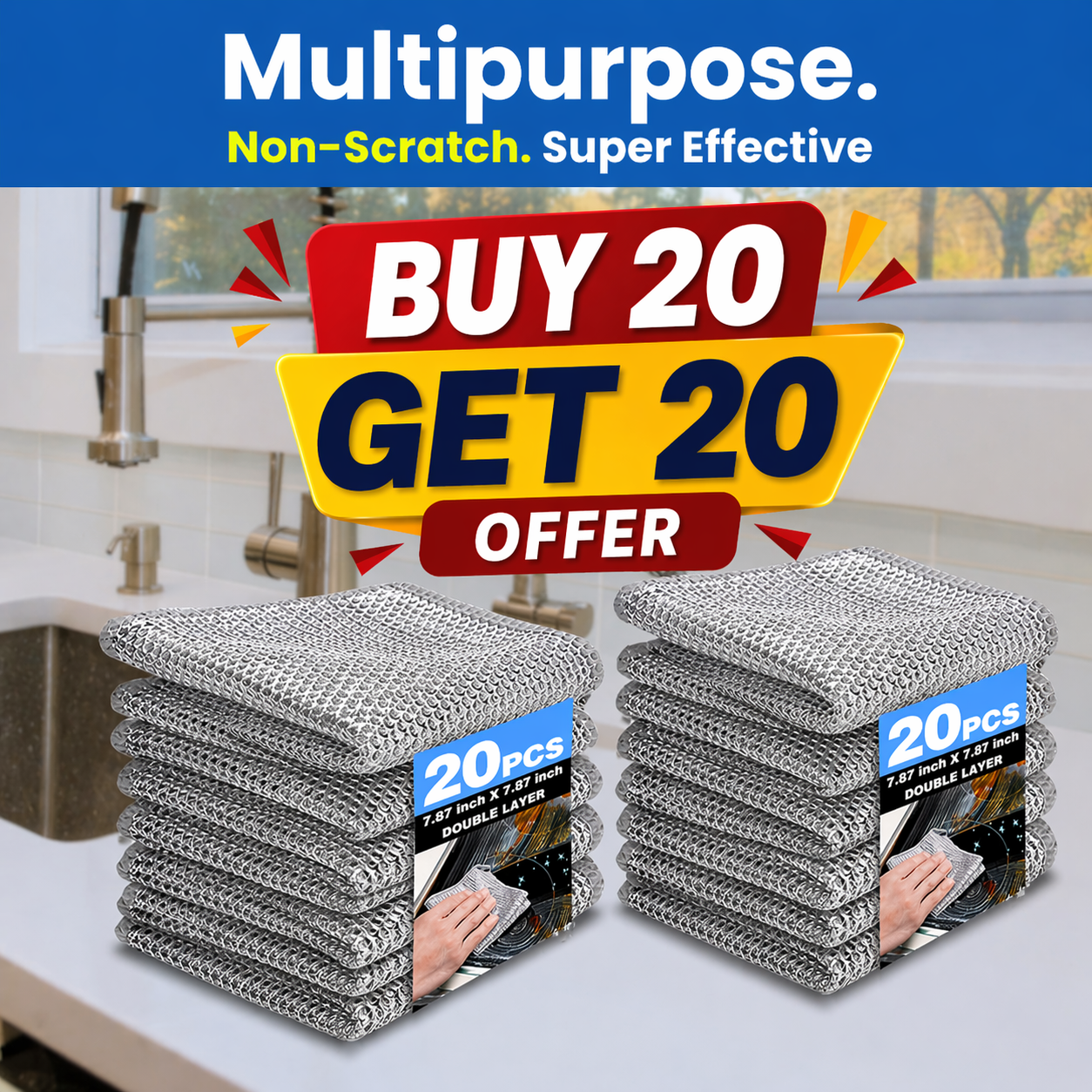 Multipurpose Wire Dishwashing Cleaning Rag